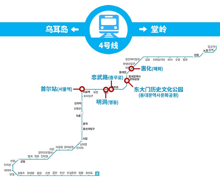  [韩国旅游小贴士] 首尔地铁主要车站首‧末班车时间表 第1弹